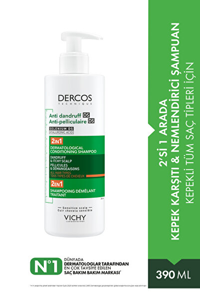 Vichy Dercos Hyalüronik Asit İçeren Kepek Karşıtı & Nemlendirici 2'si 1 Arada...