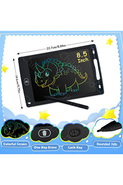 Choice1 8.5 INCH BLACK 6.5/8.5/10/12 Inch LCD Writing Tablet Electronic Drawi...