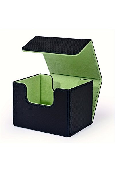 Choice10 Black-green Card Deck Box , Card Storage Box Fits 100 single Sleeved...
