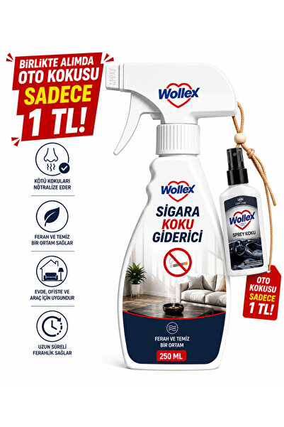WOLLEX Sigara Koku Giderici Sprey 250 ml | Ev, Araç ve Ofis İçin