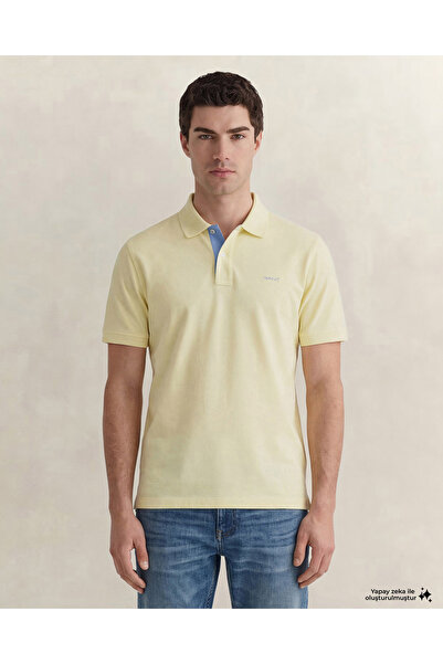 Gant Erkek Sarı Regular Fit Polo Yaka T-Shirt