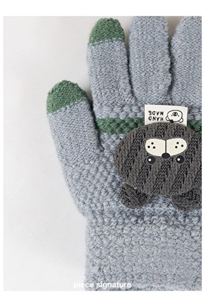 PIECE SIGNATURE 100% Acrylic Children's Gloves with Accessories (Age 3-6)