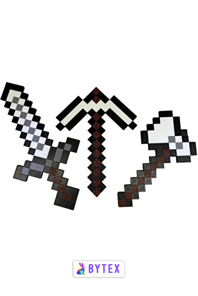 Tenzo Minecraft Tema 20cm Kılıç-kazma- Balta Üçlü Set
