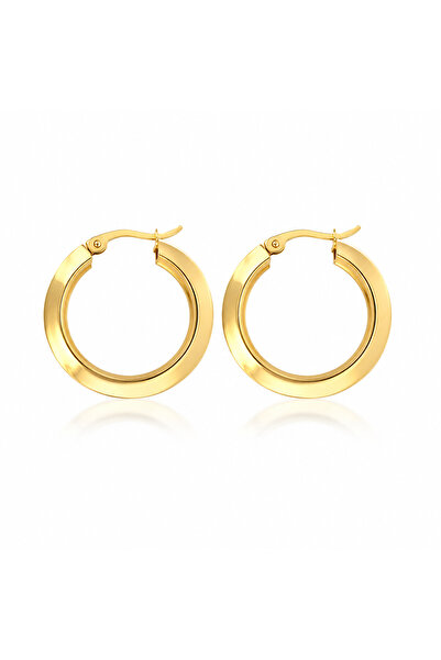 FIERA JEWELRY Steel Gold Women's Hoop Earrings