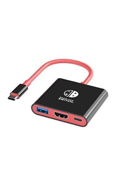 Choice1 محول HDMI أسود وأحمر بدقة 4K، محطة إرساء للتلفزيون لنينتندو سويتش OLE...