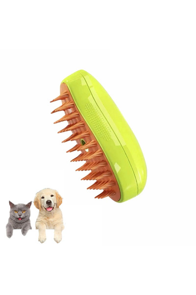 choice2 green Cat Dog Steamy Brush Steam Brush Electric Sprayer for Massage P...