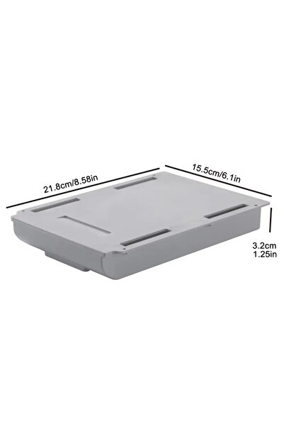 Choice Grey L 1pc White SelfAdhesive Storage Drawer Box Makeup Pencil Tray De...