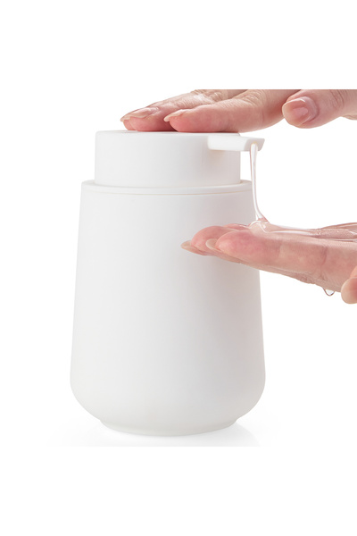 Choice 320l White Matte Black Liquid Hand Soap Dispenser Plastic 11oz - Moder...