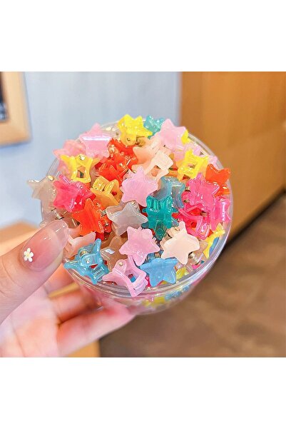 Choice 50 قطعة من مشابك شعر جيلي ستار الكرتونية للفتيات، مشابك مخالب صغيرة لط...