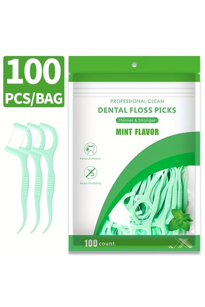 Choice 100PCS 500/300/100pcs ultra-fine mint flavored toothpicks, safe high-e...