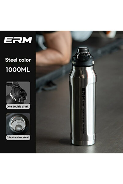 Choice 0.7-1.5L STEEL COLOR-1000ML Insulated Water Bottle Stainless Steel Tum...