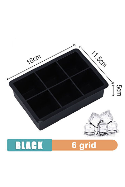 Choice9 6 grid- Black 4/6/8/15 Grid Big Ice Tray Mold Giant Jumbo Large Food ...