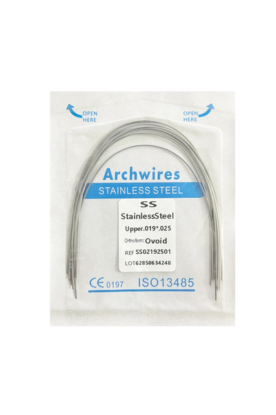 Choice35 19x25 Upper-SS 10pcs/pack Dental Arch Wires Orthodontic Super Elasti...