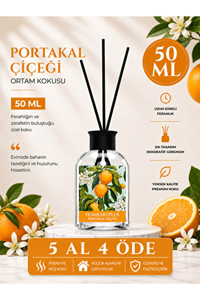 homeartplus portakal çiçeği  oda kokusu bambu esansiyel uçucu yağ 50 ml