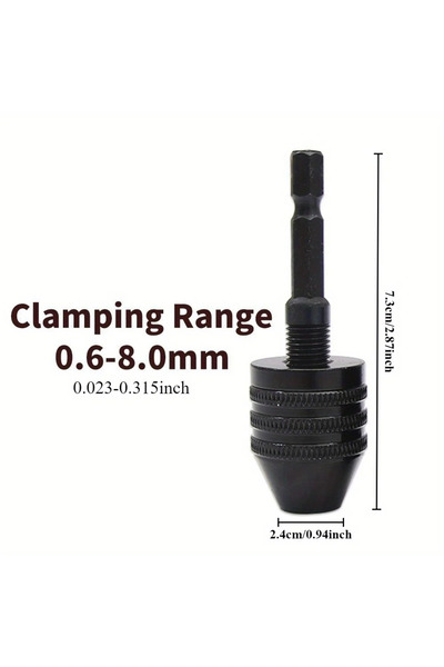 choice2 0.6-8.0mm 1/4-Inch Hex Shank Drill Drill Bit Set Keyless Drill Collet...