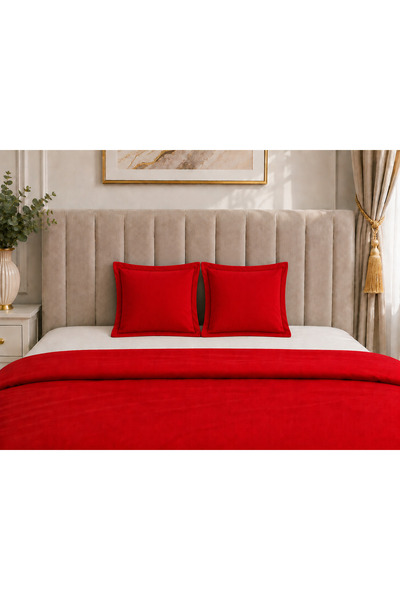 Liz Line Set doua huse perna, bumbac ranforce, culoare rosu colectia "Monocro...