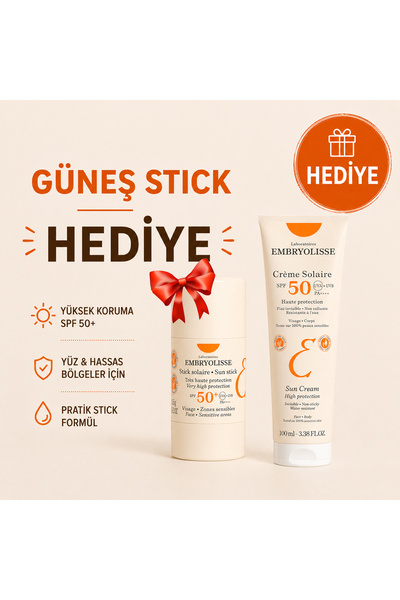 Embryolisse Creme Solaire (Vegan) Spf 50 Güneş Kremi 3.38Oz / 100ml - Güneş S...