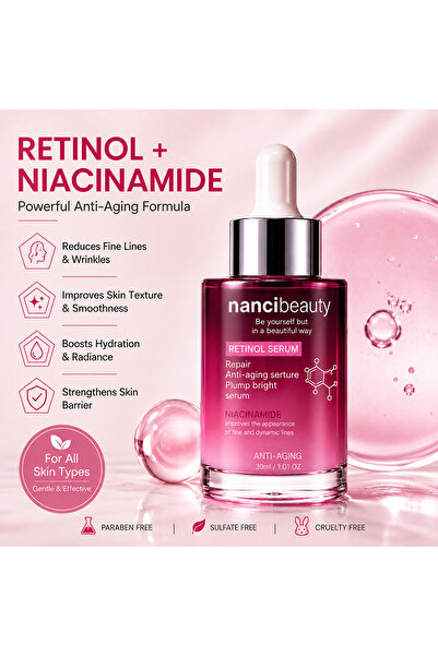 Nancibeauty Retinol & Niacinamide Face Serum | | Anti-Aging | Helps Reduce Fi...