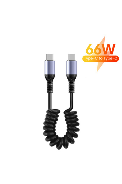 Choice 0.25m-1m USB C to USB C 25CM to 1M Car Spring Data Cord 6A Short Fast ...