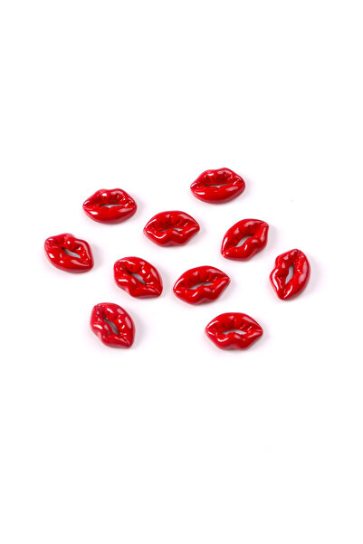 Choice1 10PCS-N164 10PCS Red Lip Shape Elegant Nail Charms Nail Art Rhineston...