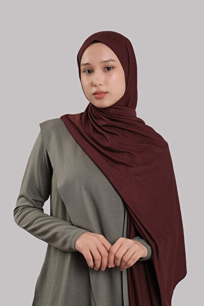 HÜRREMBONE SARAYDAN GELEN GÜZELLİK Claret Red Plain Classic Shawl Viscose Fab...