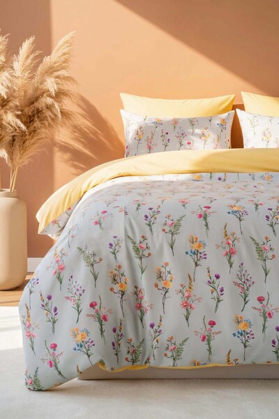 Rivaİstanbul Begonvil Double Summer Cotton Duvet Cover Set
