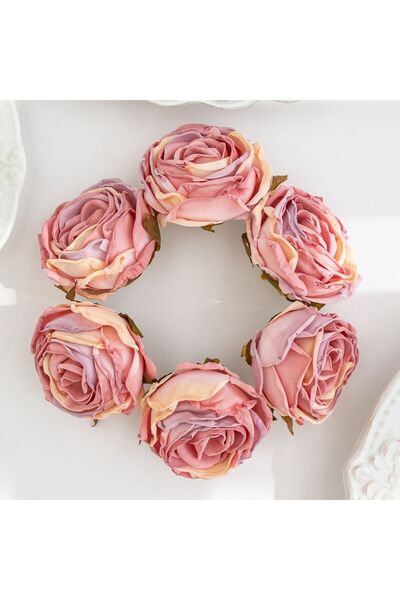 Choice 10PCS color3 10/20pcs Artificial Flowers Burned Edge Roses Wedding Bri...