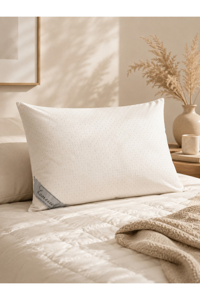 homewell Cream 100% Pure Wool Pillow 50X70 cm Hypoallergenic with Extra Cover