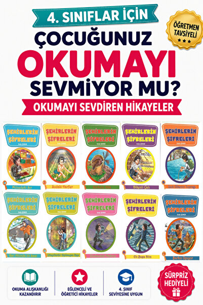 5 Renk Yayınları 4 .Sınıf Okumayı Sevdiren 10 lu Hikaye Seti -7 (64 sayfa)