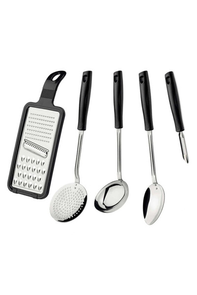 TRAMONTINA 25299-013 5 Piece Kitchen Set, Black