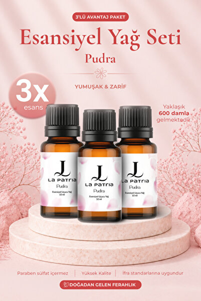 LaPatria Çamaşır Yün Kurutma Topu için Koku Seti - Pudra - 10 ML - Esansiyel ...