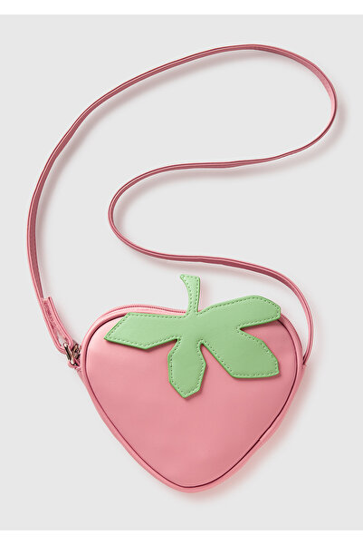 United Colors of Benetton Girl's Dusty Pink Fruit Shaped Shoulder Bag with Strap