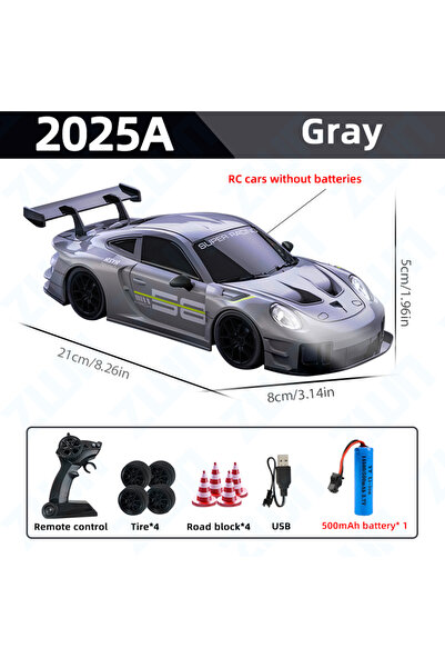 Choice1 2025A Gray ZWN1/24 RC Car 2.4G High Speed Drift 4WD Remote Control Ca...