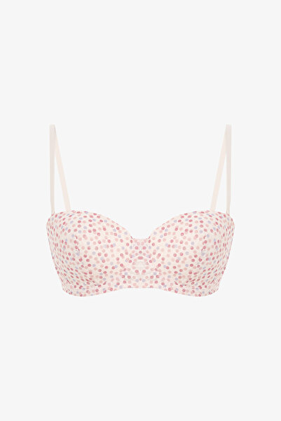Penti Açık Pembe Bloom Desenli Lace Dantel Balenli Sütyen