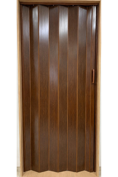 DEKORAKS Akordeon Kapı Kibar Modeli, Ceviz Ahşap Desenli, 84x216cm