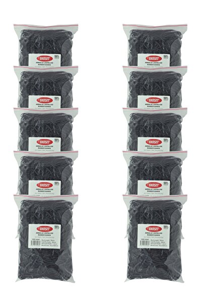 ekoset Black Pack Packaging Money Rubber 70 mm 10,000 Pieces