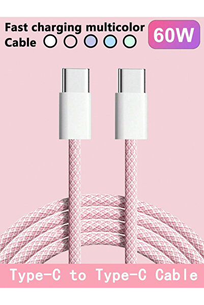 Choice4 1m Pink NNBILI USB-C To Type C Fast Charger Cable For iPhone 16 15 Pr...