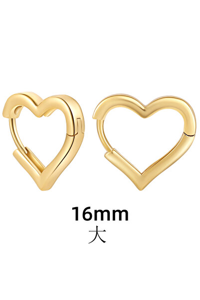 Choice L 16mm 3 Sizes Cute Love Heart Huggies Hoop Earrings for Women Fashion...