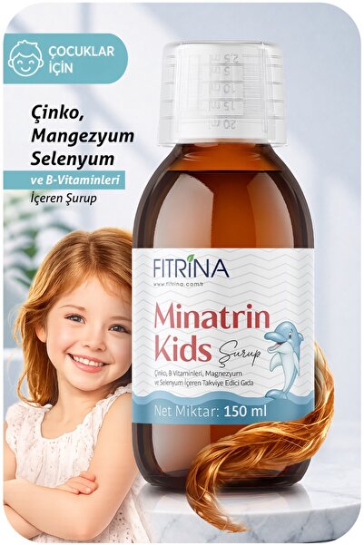 FITRİNA Minatrin Kids Şurup 150 ml | Magnezyum, Çinko, Selenyum ve B Vitaminl...