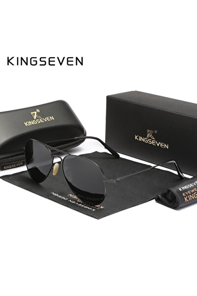 Choice نظارات شمسية C1 من KINGSEVEN Pilot المصنوعة من سبائك معدنية باللون الأ...