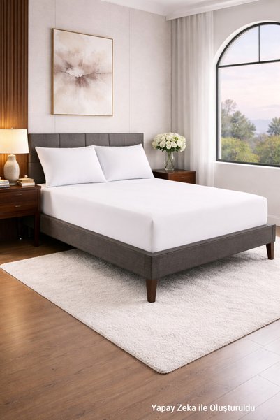 HOMENUP 120x200 Single Elastic Sheet Set Cotton Ranforce Duvet Cover Fabric 3...