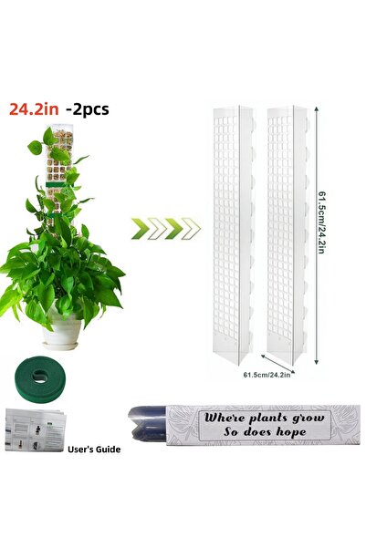 choice2 24in 2Pcs-Moss Pole 24/36/48Inch Climbing Plant Water Moss Column Ind...