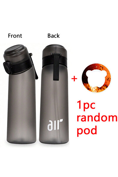 Choice1 A-Black 1pc Air Flavored Water Bottle With 1pc Random Flavor Pod Spor...