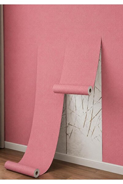 Renkli Duvarlar 50x280cm Pembe Kendinden Yapışkanlı Isı Ve Ses Yalıtımını Des...