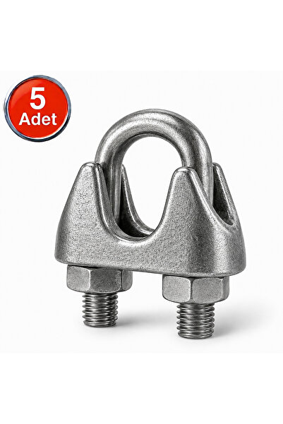 ALETÇANTAM Klemens Çelik Halat Klemensi (5 Li Paket) 5 Mm