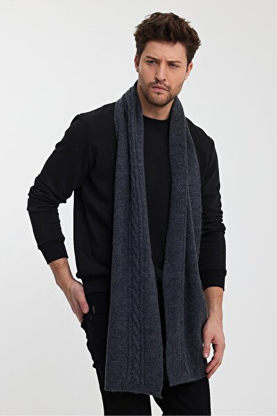 ALEXANDERGARDI Long Knitted Scarf with Knitting Details (E24-Atki-Erkk)