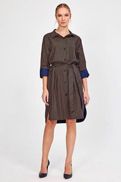 ALEXANDERGARDI ALEXANDERGARDY ADJUSTABLE SLEEVES BIRTED SHIRT DRESS (B23-1403...