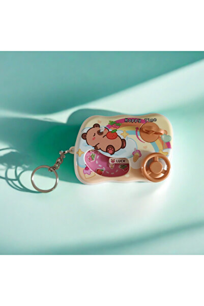 choice2 A Mini Car Adventure Game Console Steering Wheel Keychain Pendant