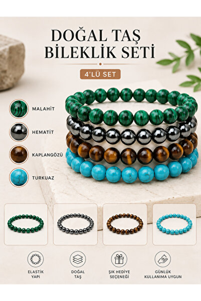Kusakli Energy-para-healing-peace Natural Stone Bracelet Set