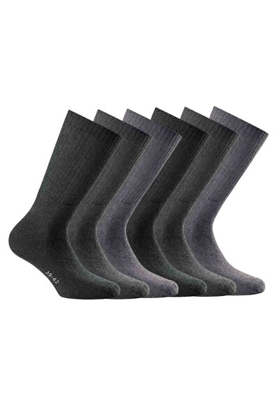 Rohner Basic Unisex Sportsocken, 6er Pack - Basic Sport, einfarbig